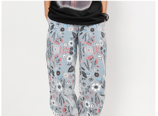 Jeans Estampados con Diseño Floral Doodle para Hombre - Image 21