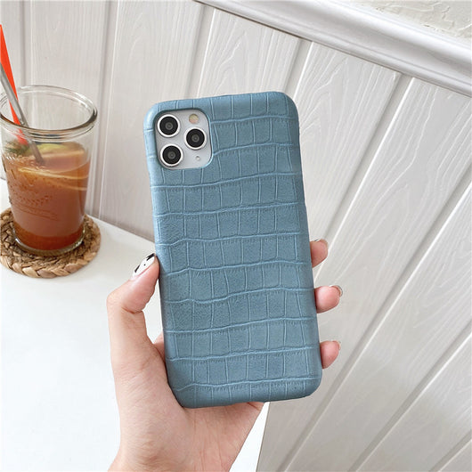 Funda de cuero minimalista compatible con iPhone Apple