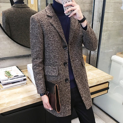 Abrigo Trinchera de Lana para Hombre - Image 11