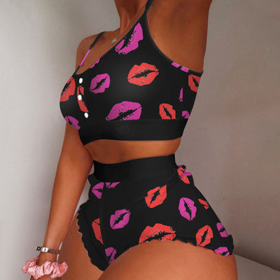 Bikini Dos Piezas Estampado con Tirantes Ajustables - Image 10