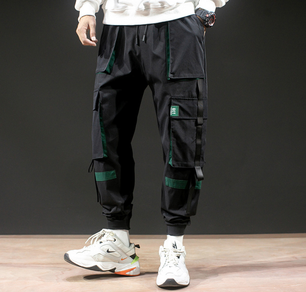 Pantalones Harem Casuales para Hombre con Tirantes