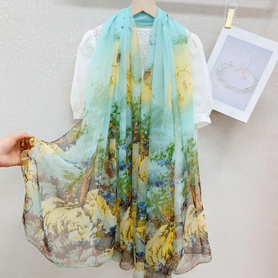 Pañuelo de Playa Estampado Cachemira con Protección Solar - Image 24