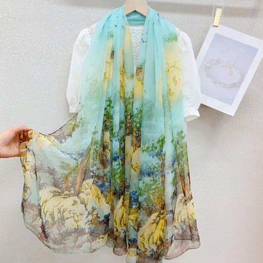 Pañuelo de Playa Estampado Cachemira con Protección Solar - Image 24