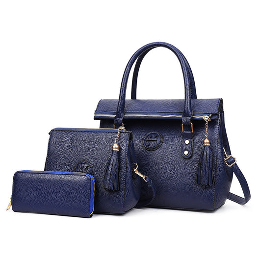 Bolso Étnico Bandolera Tres Piezas con Borlas para Mamá - Image 3