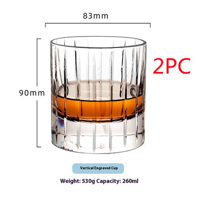 Vaso de Whiskey de Cristal Tallado a Mano - Diseño Lujo Ligero con Boca Ancha - Image 19