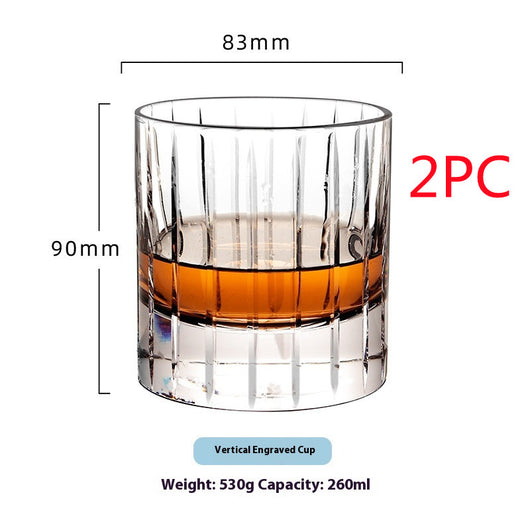Vaso de Whiskey de Cristal Tallado a Mano - Diseño Lujo Ligero con Boca Ancha - Image 19