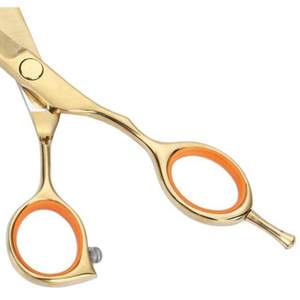 Tijeras de Peluquería Profesionales 5.5" con Mango Dorado Simétrrico - Image 9