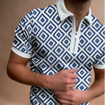 Polo Tejido Jacquard con Cierre - Camiseta Elegante para Hombre - Image 6