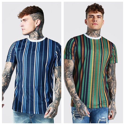 Camiseta Estampada 3D con Rayas Minimalistas - Image 11