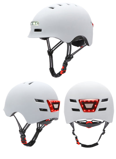 Casco Inteligente con Luz LED de Seguridad para Ciclismo y Deportes Urbanos