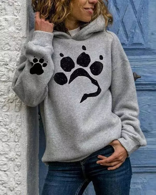Suéter casual con diseño de patitas de gato - Image 3