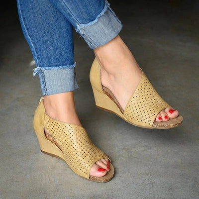 Sandalias Romanas con Tacón Cuña y Punta Abierta - Image 5