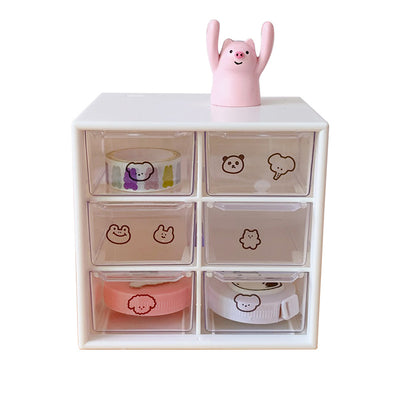Organizador de Escritorio con 6 Compartimentos y Cajones Deslizantes - Image 9