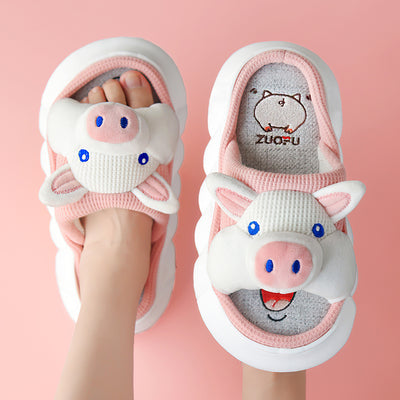 Pantuflas de Lino para Mujer Suela Gruesa Cuatro Estaciones - Image 20