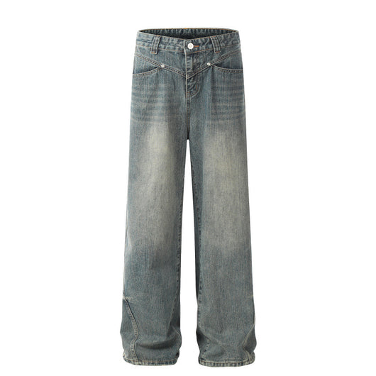 Pantalones Hombre Efecto Desgastado Corte Recto Suelto - Image 6