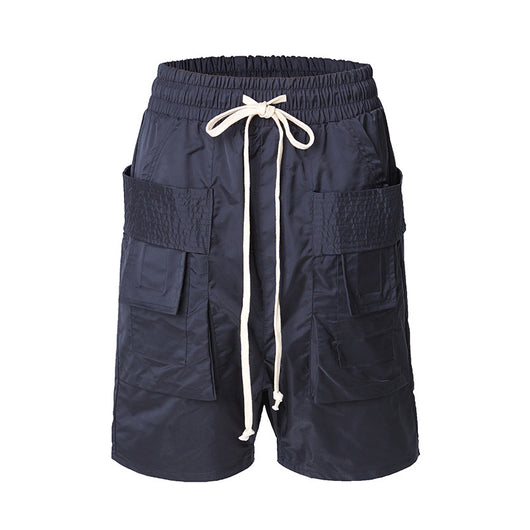 Shorts Harem Casual con Bolsillos Grandes y Anillo Doble de Nylon - Image 12
