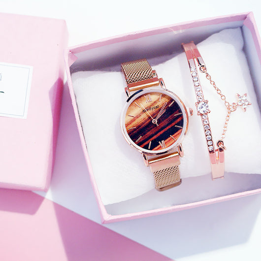 Reloj de Moda Retro con Diseño de Mármol para Mujer - Image 18