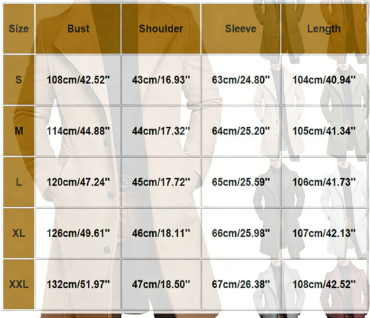 Abrigo Trench de Lana Media Longitud para Hombre - Image 10