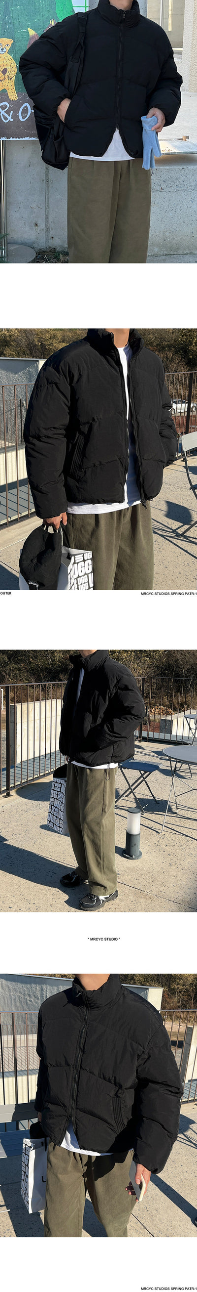 Chaqueta de Plumas Suelta Cálida Estilo Coreano para Hombre - Image 8