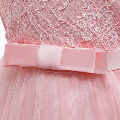 Vestido de Princesa para Primer Año con Moño y Encaje - Image 12