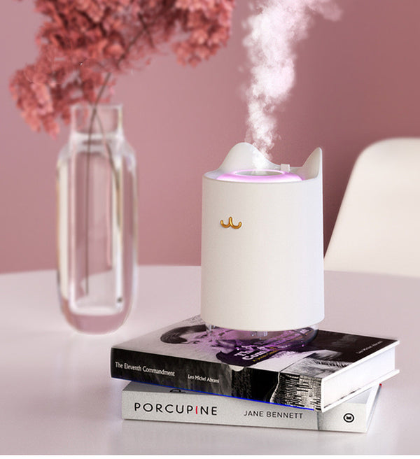 Humidificador USB Compacto con Luz Nocturna para Dormitorio y Oficina