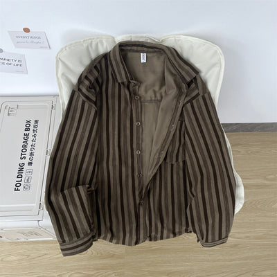 Camisa Retro Oversize de Manga Larga para Hombre - Image 2