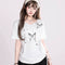 Camiseta Estampado Mariposas Manga Corta para Mujer