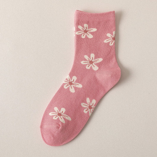 Calcetines Japoneses con Diseño Floral Kawaii para Mujer - Image 3