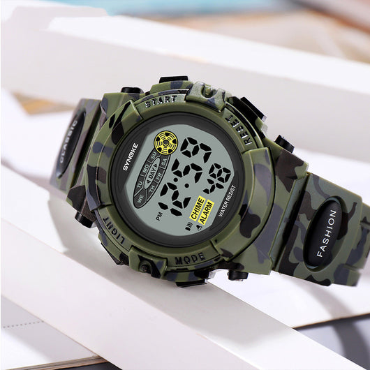 Reloj Deportivo Infantil con Luz LED y Diseño Camuflaje - Image 12