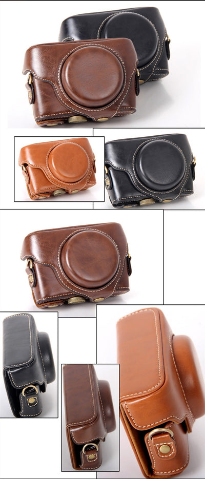 Funda Protectora de Cuero para Cámara y Tarjetas de Memoria - Image 14