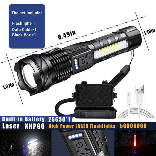 Linterna LED de Aleación de Aluminio con Zoom Telescópico - Image 12