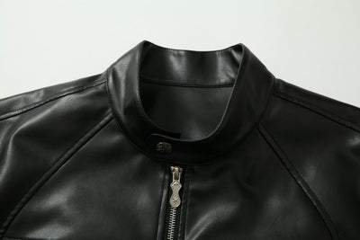 Chaqueta de Cuero Estilo Retro Americano con Detalles de Tartán - Image 57