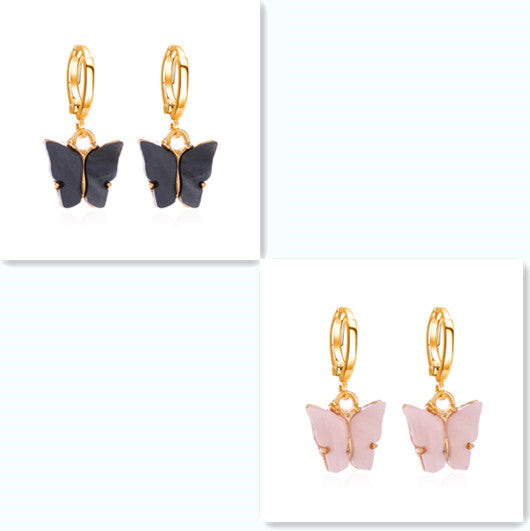 Aretes Mariposa Acrílicos Multicolores para Mujer - Image 12
