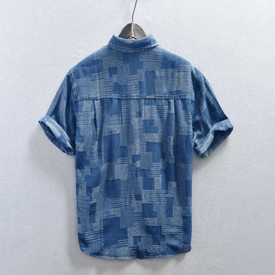 Camisa Vaquera Holgada de Malla para Hombre - Image 3