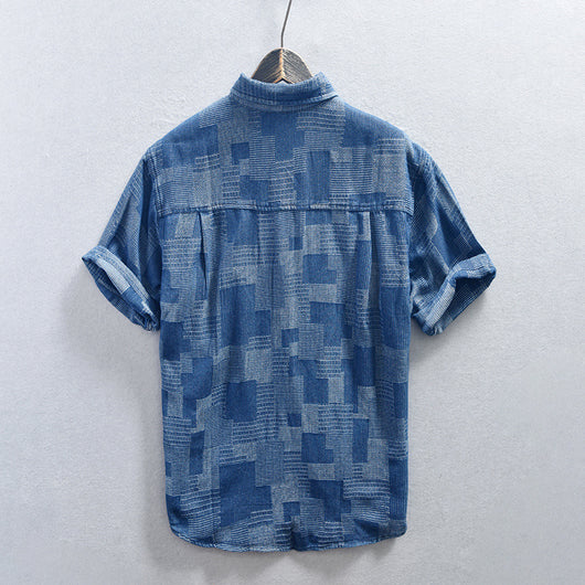 Camisa Vaquera Holgada de Malla para Hombre - Image 3