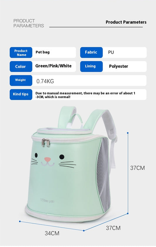Mochila Transportadora Plegable para Mascotas - Gran Capacidad para Gatos y Perros - Image 20
