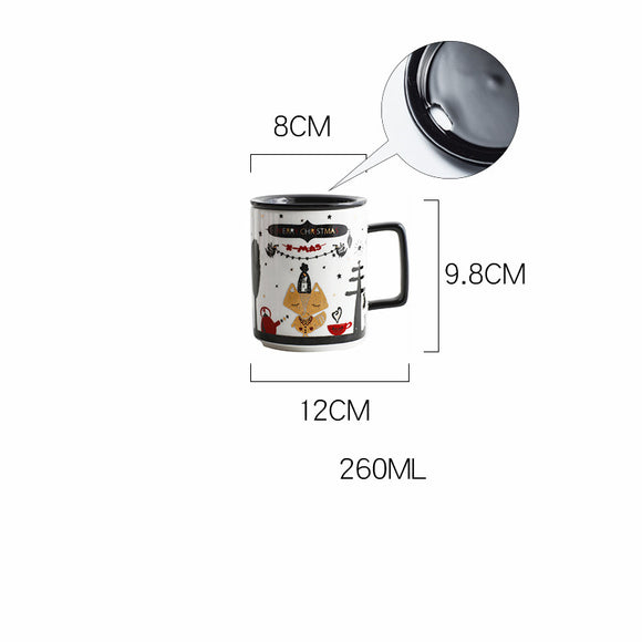 Taza Navideña Grande de Cerámica para Hombre