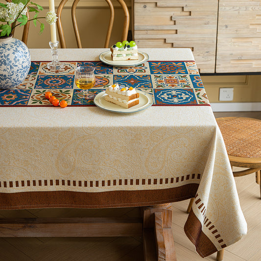 Mantel Rectangular para Mesa de Centro - Diseño Atmosférico en Tela