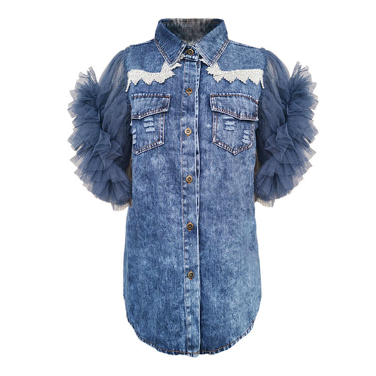 Chaqueta Denim Deshilachada para Mujer - Image 11