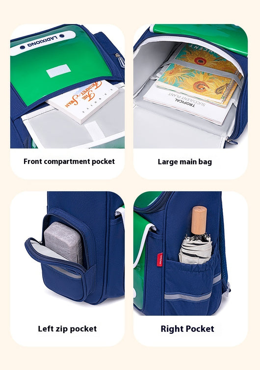 Mochila Escolar Infantil Ligera y de Gran Capacidad con Protección de Columna Estilo Británico - Image 12