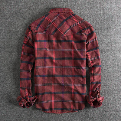 Camisa Casual de Cuadros Slim Fit para Hombre - Image 3