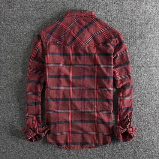 Camisa Casual de Cuadros Slim Fit para Hombre - Image 3