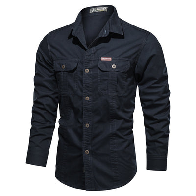 Camisa Táctica Oversized de Manga Larga para Tallas Grandes - Image 24