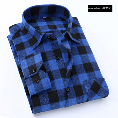 Camisa Flanela Casual de Manga Larga para Hombre - Image 16