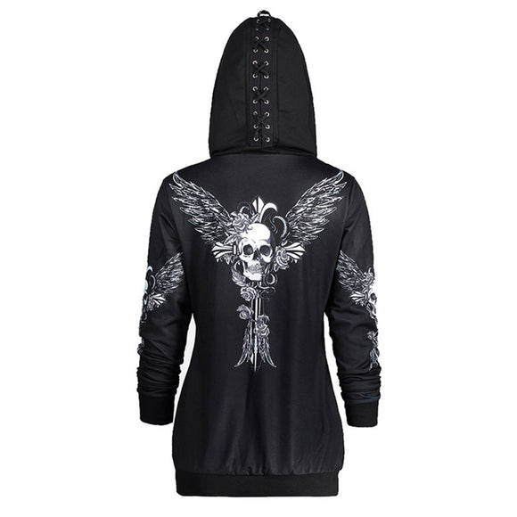 Sudadera con Capucha Estampado Luna - Manga Larga