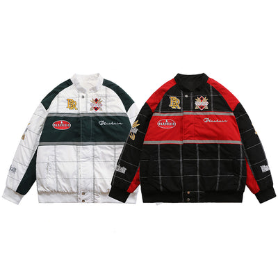 Chaqueta Suelta de Algodón con Contraste de Colores para Hombre - Image 2