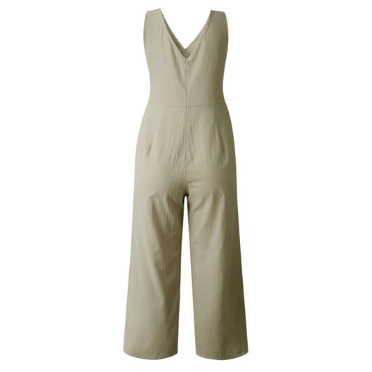 Jumpsuit Elegante para Mujer con Bolsillos, Cierre y Espalda Descubierta - Image 3