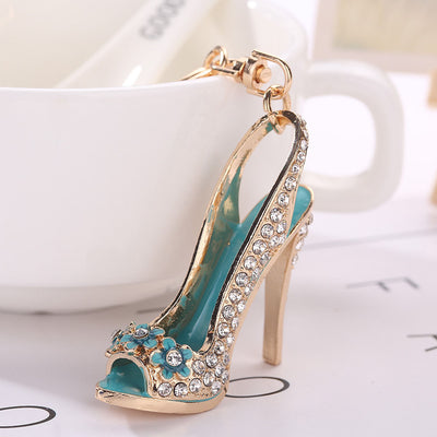 Llavero de Tacón Alto con Diamantes de Moda - Image 10