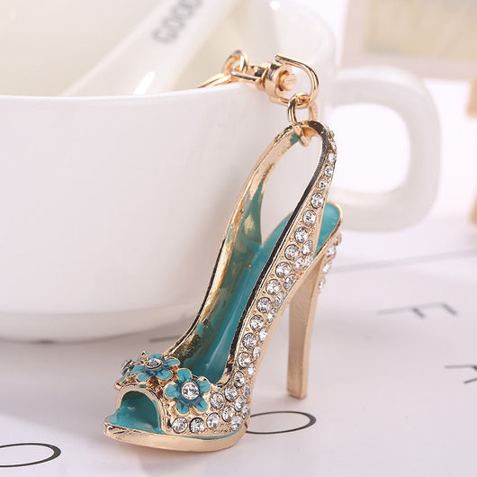 Llavero de Tacón Alto con Diamantes de Moda - Image 10