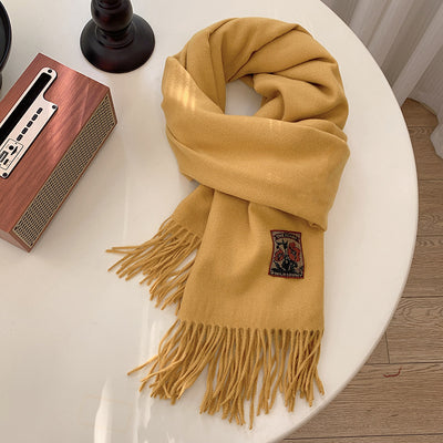 Bufanda Cálida de Color Liso para Mujer - Image 17